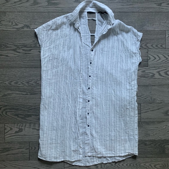 Zara Tops - Zara Basic Linen T-Shirt Dress